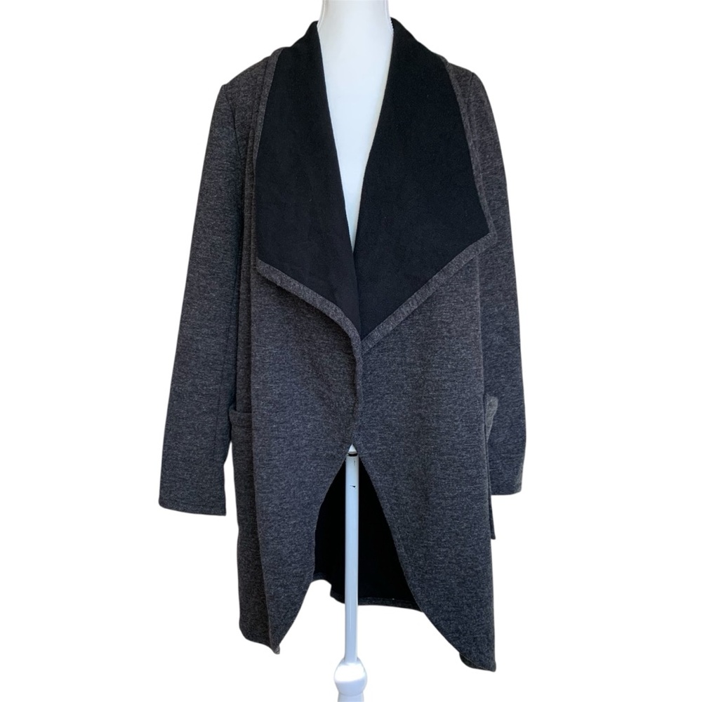 Fabletics Moscow Coat Jacket Gray Open Front Wome… - image 3